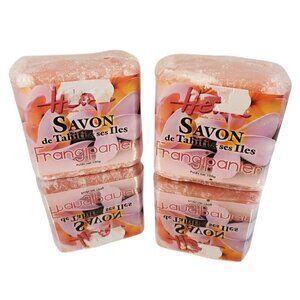 Savon De Tahiti Frangipani Natural Soap 100g Palm Oil-Glycerin Based Floral Scen